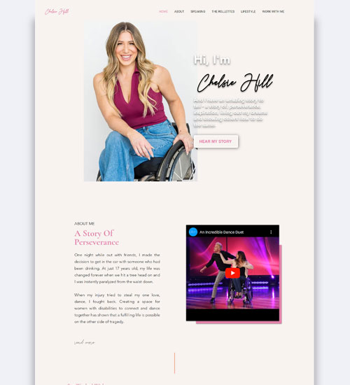 Chelsie Hill – WordPress Theme Customize
